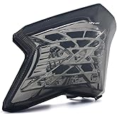 Integrated LED Motorcycle Taillight for Kawasaki Ninja 650 Z650 Z900 Smoked | Plug&amp;play LED tail light, smoke lens, built-in brake &amp; turn signal, aftermarket tail tidy fits Ninja 650 Z650 Z900 Z H2