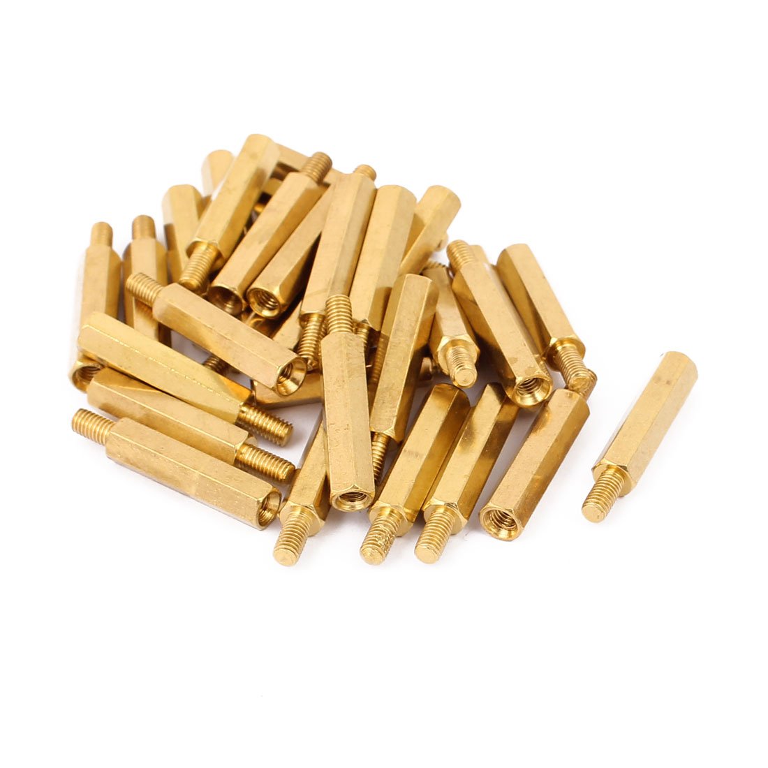 Sourcingmap M3x20mm+6mm Male to Female Brass Spacer Hexagonal PCB Standoff Pillar 30pcs