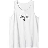 Pisces Symbol - Astrology Zodiac Sign Minimalist Tank Top