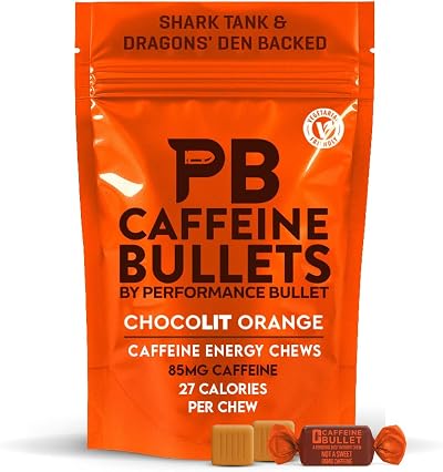 Caffeine Bullet Energy Chews Chocolate Orange 4x85mg Fast Kick