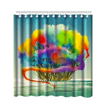 Amazon Com Bnxbb Paintings Landscape Decoration Shower Curtain