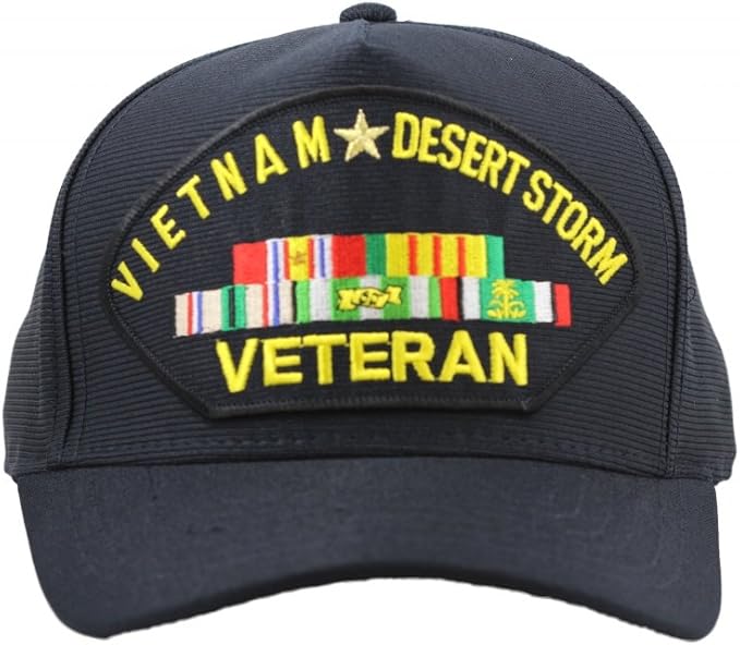 Vietnam Desert Storm Veteran Hat Military Caps Men Women Military Collectibles Clothing