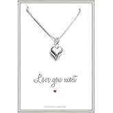 Tiny Heart Necklace, Silver Heart Necklace, Sterling Silver Heart Necklace, Gift for Mom, Gift for Daughter, Girlfriend Gift