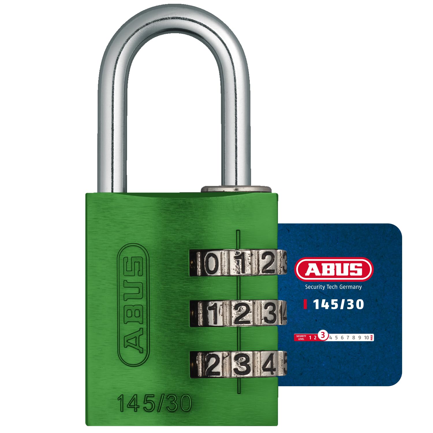 Padlock Combination Aluminum 30mm Green