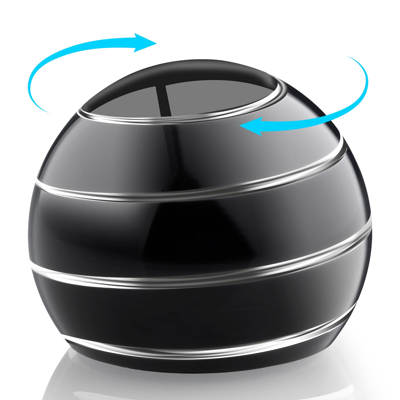 INOVASHON Kinetic Desk Toy, Desk Ball for Stress Relief, Hypnotic Spinning Fidget Optical Illusion Ball, Office Desk Spinning Metal Toys for All Age, Gift for Men Woman Boy Girl (40mm Black)
