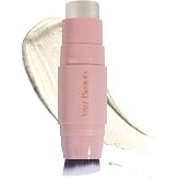 YazzBeauty Makeup Highlighter Stick with Brush&ndash; Sun Shimmer White | Brightening &amp; Glowy Finish | Lightweight Formula for Face