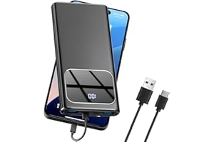 ROLOSAR Power Bank, 10000mAh Portable Charger with PD 5A/3W Fast Charging, USB C in&out External Battery Pack, Portable Cell Phone Charger for iPhone 16 15 14 13 /ProMax/Pro/Plus Samsung S23 S22 Android Phone