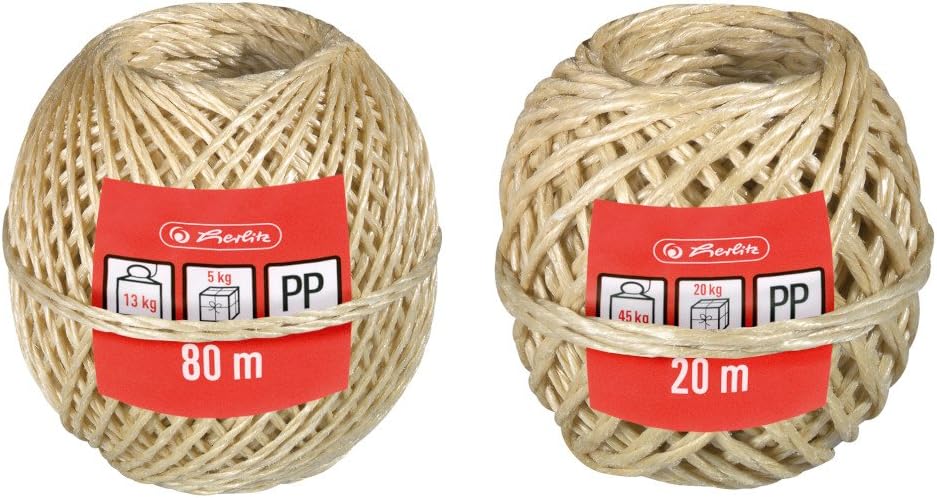 Herlitz 8859613 String 80 m, 1 Ball 80m/20m, Brown