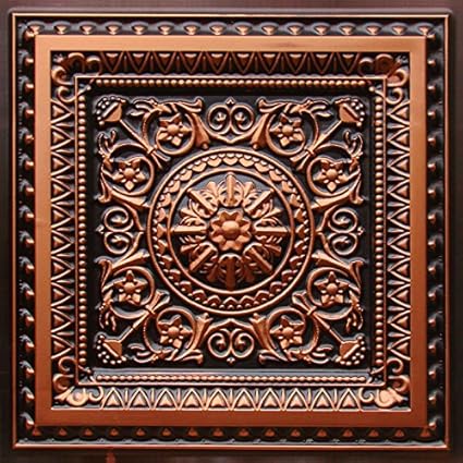 Amazon Com Talissadecor Faux Tin Glue Up Drop In Ceiling Tile
