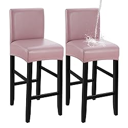 YISUN Bar Stool Covers, Stretch Waterproof PU Bar