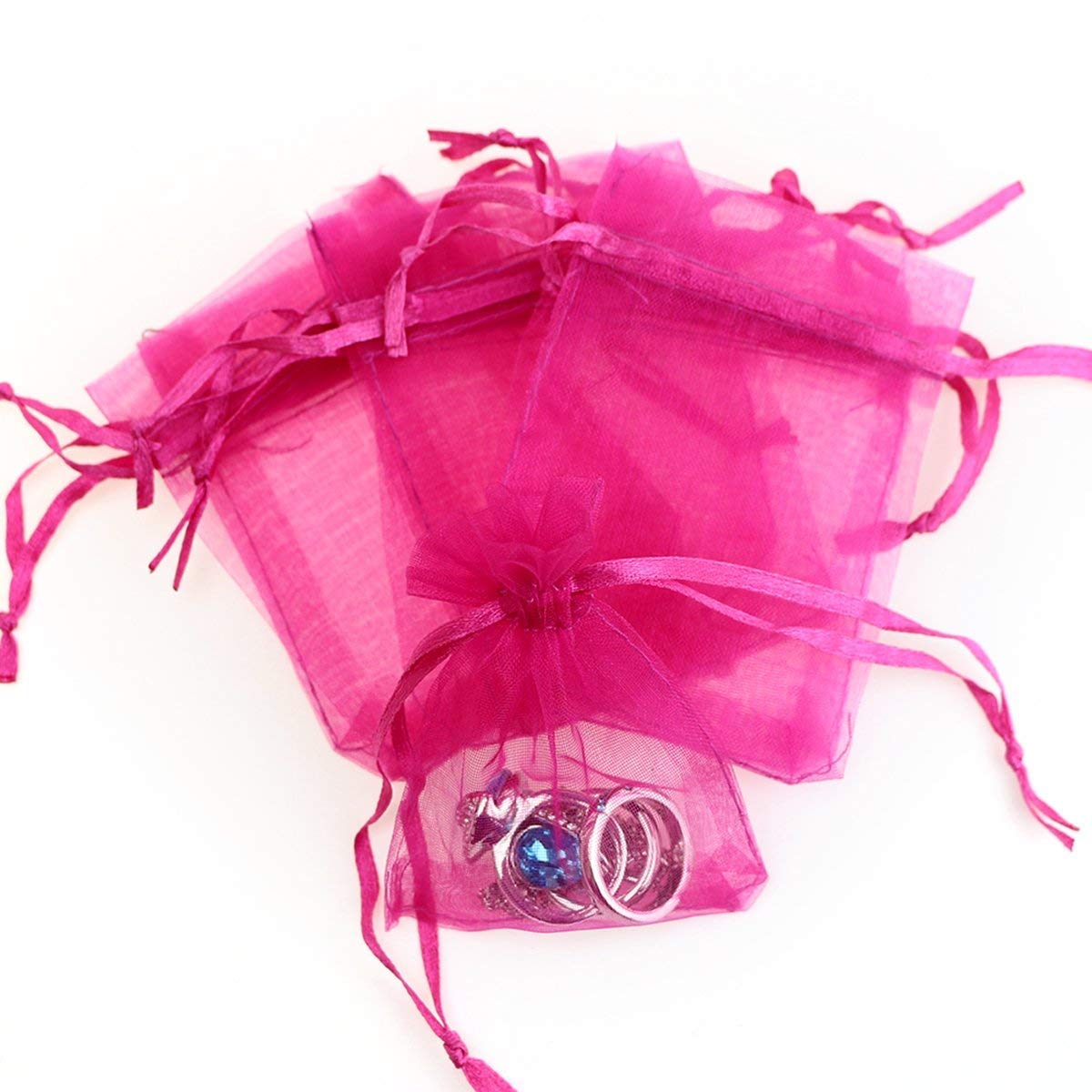 Fengirl Drawstring Organza Jewelry Pouches Wedding