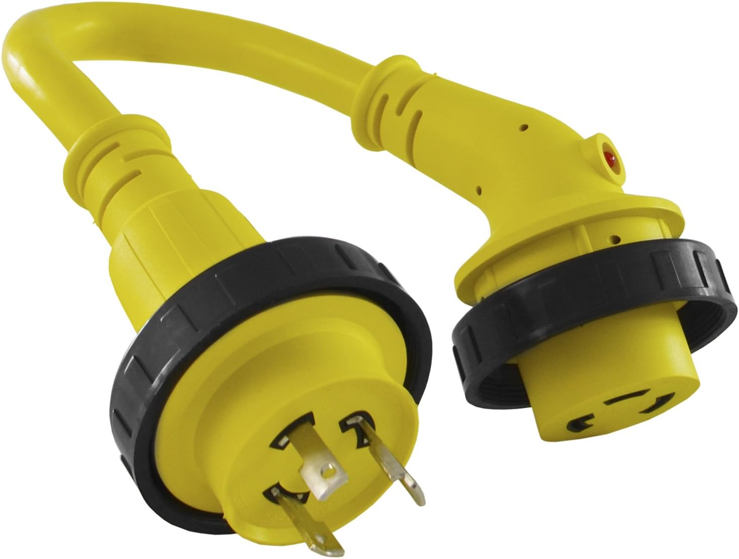 Conntek 30 Amp L5-30 Marine Shore Pigtail Locking Plug Adapter Cord (Yellow) : Boating Shore Power Cords : Sports & Outdoors
