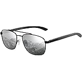 ZENOTTIC Aviator Wood Polarized Sunglasses for Men 100% UV Protection Fishing Driving Golf