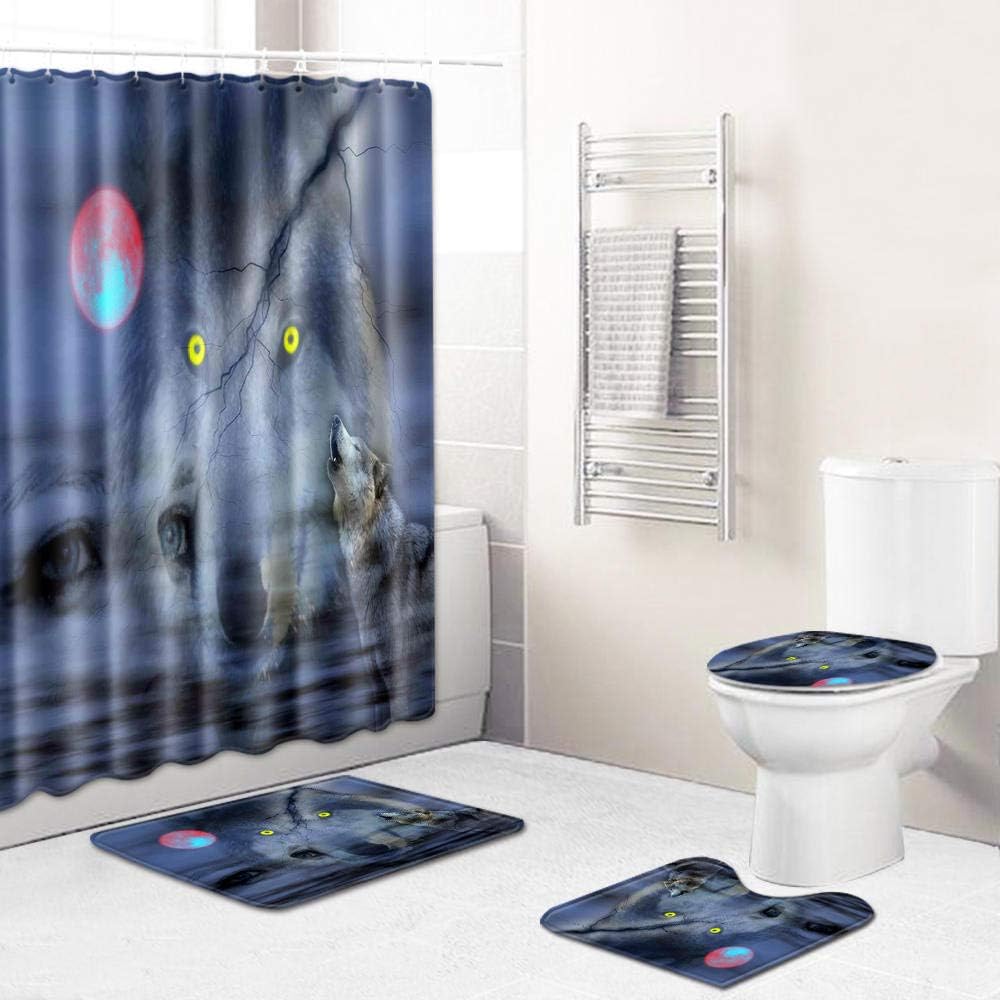 Washable Seaside Shower Curtain,Furnily for Wet Room Fabric Shower