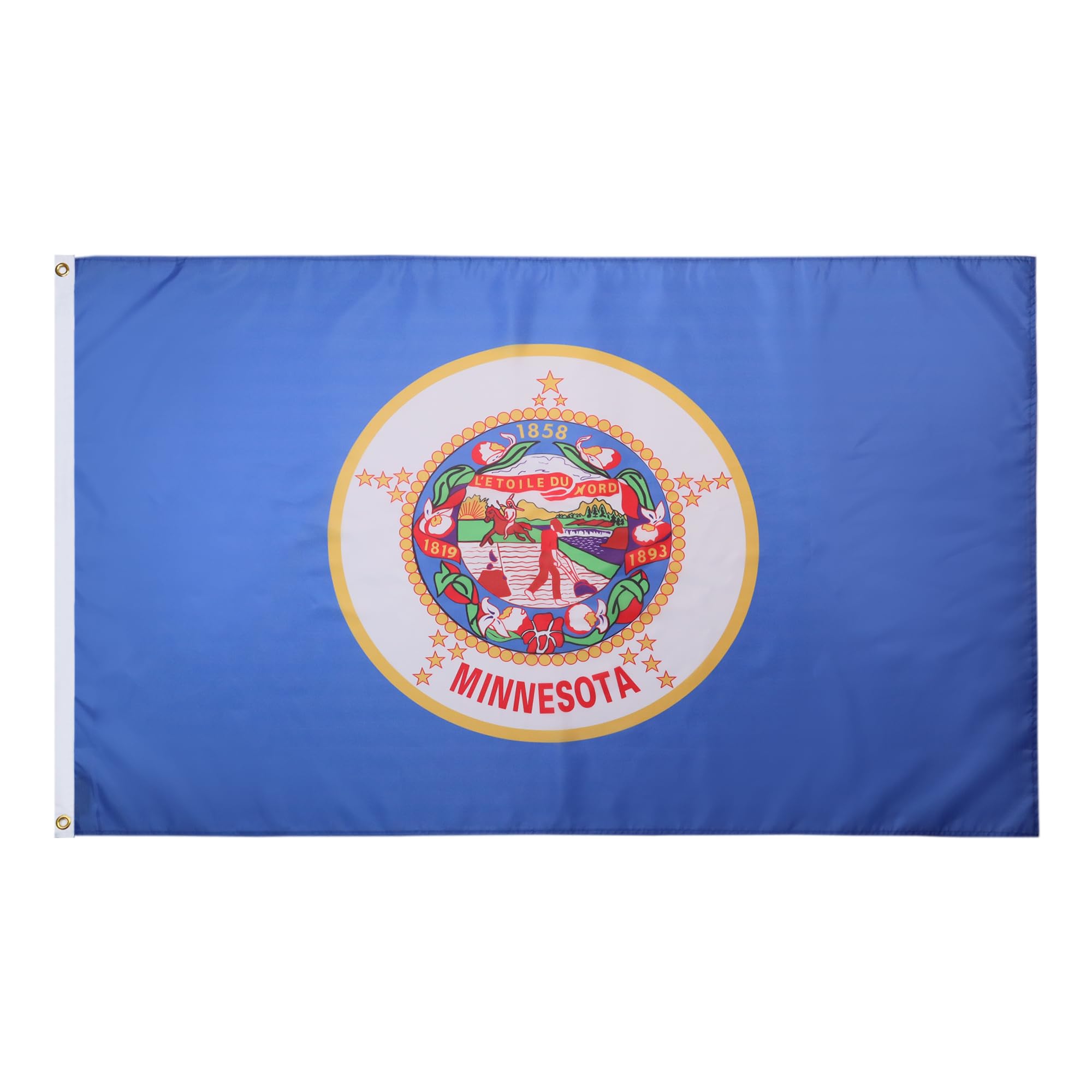 AZ FLAG - Minnesota Flag - 2x3 Ft - 100D Polyester Us State Of Minnesota Banner with Two Metal Grommets - Fade Resistant - Vivid Colors - 2' x 3' Feet - 90x60 Cm — image 1