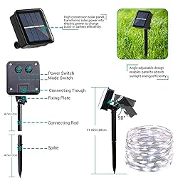 Joomer Solar Fairy Lights, 2-Pack Total 80FT 240LED