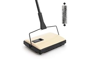 Yocada Manual Carpet Sweeper Cleaner Household Sweeper Lightweight Hand Push Non-Electric for Home Office Low&Undercoat Carpe