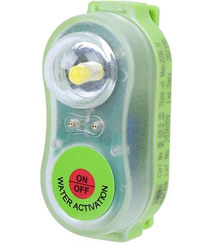 Lampe LED De Gilet De Sauvetage Auto-éclairante - S'Allume Au Contact De L'Eau - Orange Ou Cyan - Pour Sécurité Nautique, Pêche, Kayak