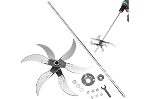 Grass Shredder Replacement Cutters - Stainless Steel Chopper Blades, 6 Blades Adjustable Diameter Grass Cutter Knife Set with