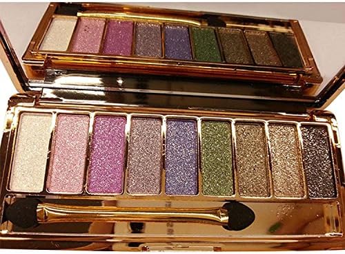 afferty 9 colors Glitter Loose Powder Eye Shadow Of Cosmetics Eyeshadow (Type 1)