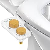 Bidet Attachment for Toilet, Ciays Ultra-Slim Bidet Toilet Seat Attachment, Self-Cleaning Dual Nozzles, Non-Electric Bidet At