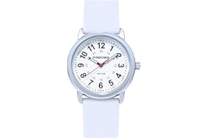 PINDOWS Nurse Watch for Nurses, Doctors, Medical Professionals, Students, Easy to Read Waterproof Women's Men Medical Watch Luminous Dial 12/24 Hour Display, Soft Breathable Silicone Band Replaceable.