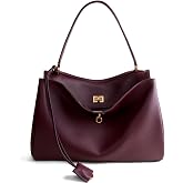 hedexe Genuine Leather Tote Bag for Women: Soft Cowhide Shoulder Handbags for Ladies - Satchel Purse for Travel Work(Large)