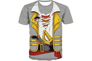 KYKU Pirate Costume Men Shirt Adult Funny 3D Print Graphics Novelty Clothing