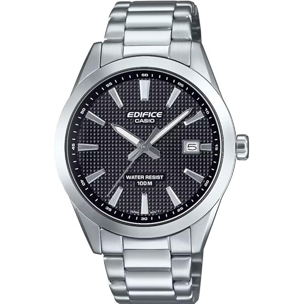 Amazon.com: Casio Edifice EFR-S108D-1AVUDF, Silver/Black, Bracelet
