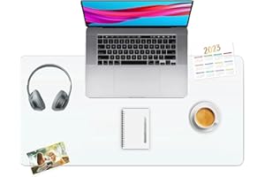 ADOVE Clear Writing Desk Mat, Transparent Table Protector Pad,PVC Round Edge Waterproof Cover, Heat Resistant Plastic Desk Mat 15.7x23.6 Inches