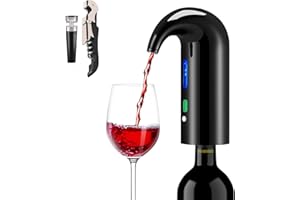 JIFAR Electric Wine Aerator Gifts Electric Wine Pourer and Wine Dispenser Pump, Multi-Smart Automatic Filter Wine Dispenser with USB Rechargeable for Mother's Day Gifts, Travel, Home and Bar