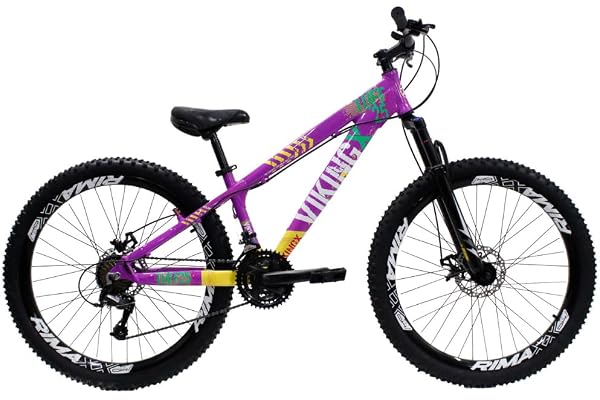 Bicicleta Aro 26 Viking Tuff x25 21 Marcha Quadro em Alumínio Freio a Disco