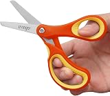 LIVINGO 5 inch Kids Scissors Left Right Handed Blunt Safety Cover 3 Pack view 3