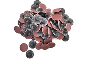 100PCS 1 inch Roll Lock Sanding Disc 120 Grit, VÉZAAR Quick Change Discs Die Grinder Accessories