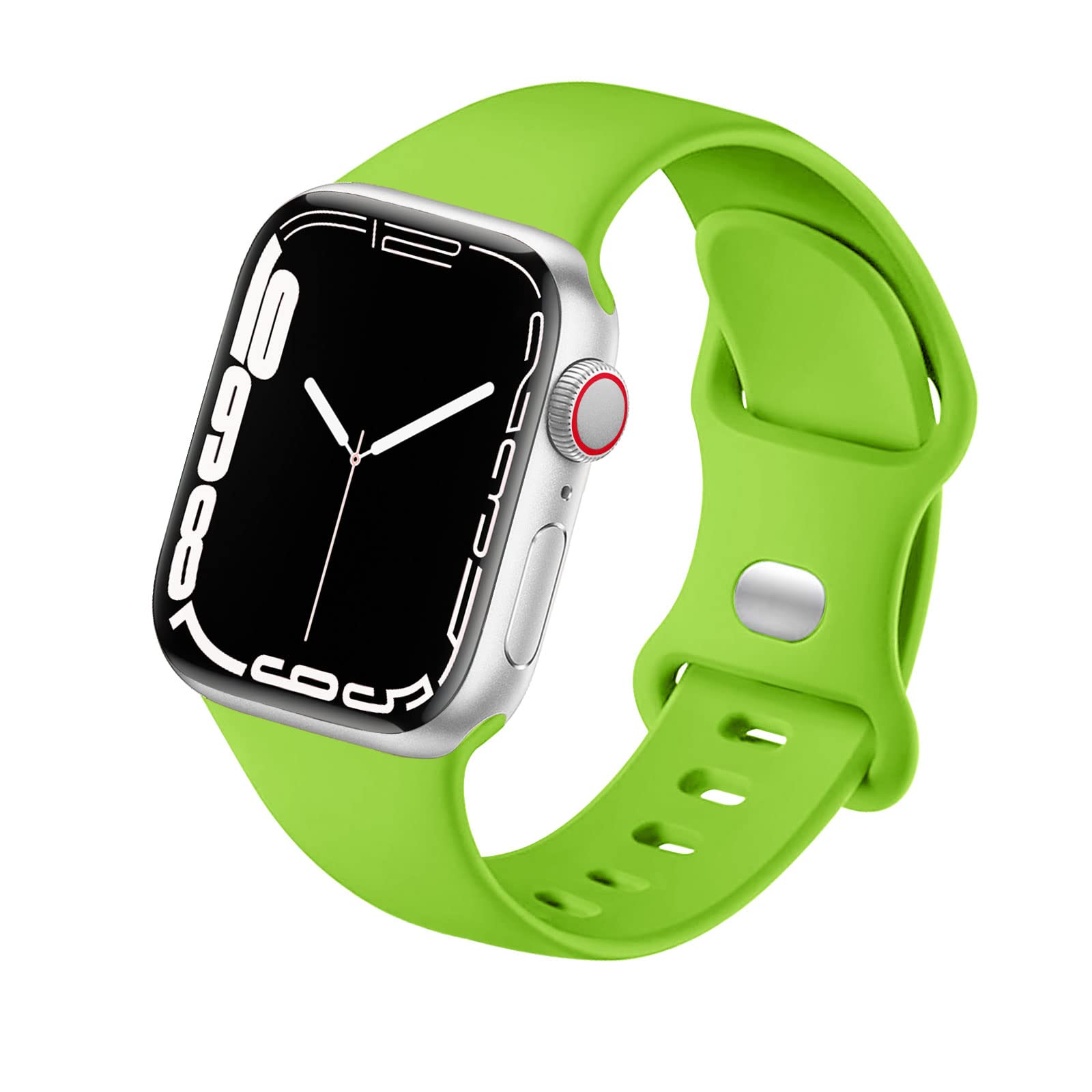 HdanMole Sport Strap Compatible with Apple Watch Straps 40mm 38mm 41mm 42mm 44mm 45mm 46mm, Silicone Strap Replacement for iWatch Bands Series 11 10 9 8 7 6 5 4 SE 3 2 1 Women Men, Green