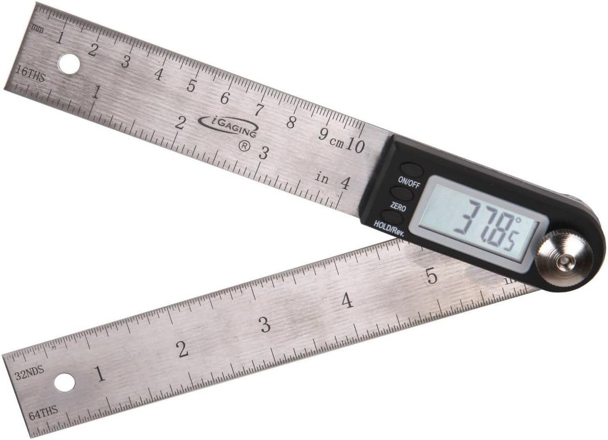HOHXEN Digital Angle Finder Ruler 12 Inch 2 in 1 Digital Protractor
