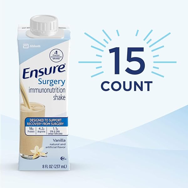 ENSURE SURGERY IMMUNONUTRITION SHAKE, VANILLA, 8 FL OZ, 15 COUNT