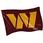 NFL Washington Commanders 3 x 5 Outdoor Durable House Flag with Grommets | Sport Team Flag & Banner | Indoor Wall Decor Flag for Room | Works with Flag Poles for Outside House
