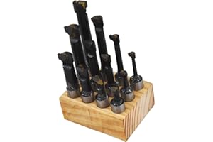 kimllier 5/8 Inch Shank Boring Bar Set C6 12 Pcs Carbide Tipped Bars Lathe Tool