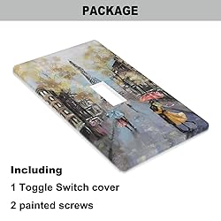 Pznen Eiffel Tower Single Toggle Light Switch Cover