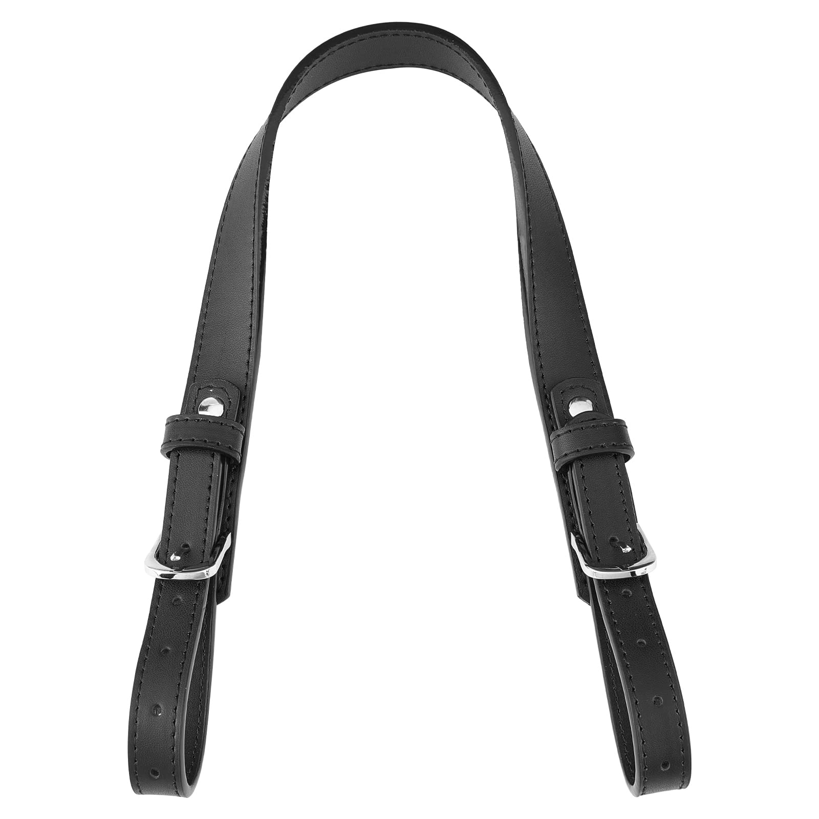 Photo 1 of WADORN Leather Purse Strap Replacement, 17.9 Inch Adjustable Handbag Handles Strap Cowhide Leather Bag Handles DIY Bag Purse Making Accessories for Satchel Tote Crossbody Bag, Black