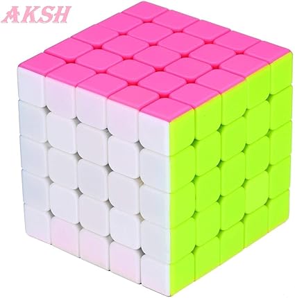 AKSH Rubiks Cube 5x5 Rubix Cube high Speed stickerless Magic Rubic Rubick Cube 5x5x5 Brainstorming Puzzle Game Toy (qiyi 5*5 Cube)