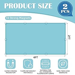 ANGSYLTH 2 Pcs Fluorescent Light Covers - 4 x 2