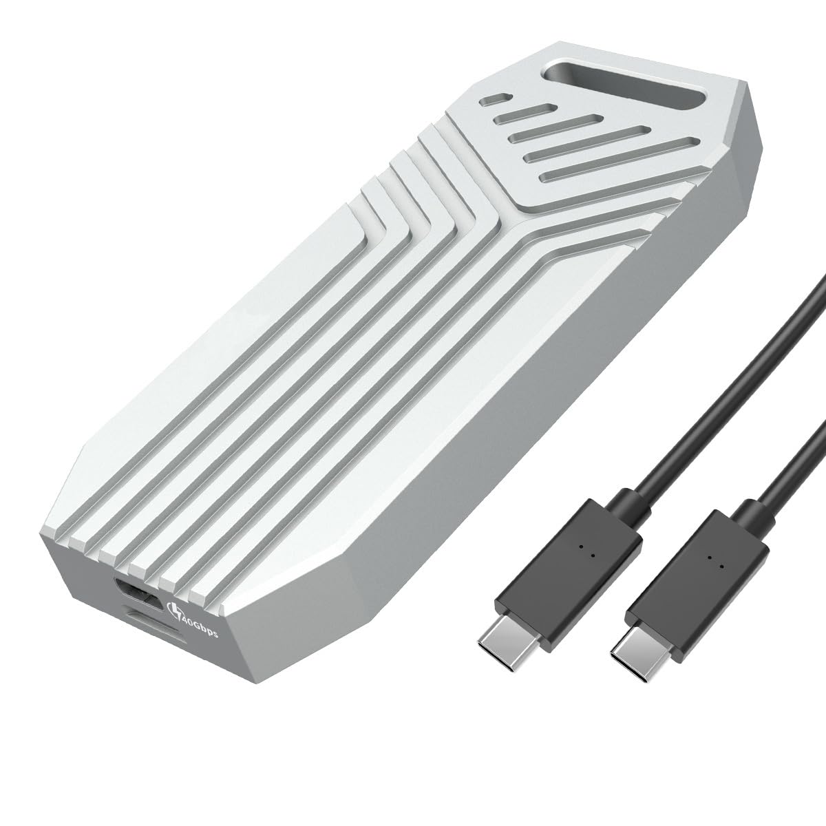 ISHEEP 40Gbps NVMe M.2 SSD Enclosure, Aluminum M.2 SSD to USB-C Adapter for PCIe 2280 M & B+M Key, Compatible With Thunderbolt 4 and USB 4/3.2/3.1/3.0 Type-C K1695