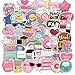 Yizeda 160 PCS Girl Cute Lovely Laptop Stickers Pink Decorative-Stickers Phone Guitar Water Bottle Motorcycle Skateboard Bicycle Bike Sticker Decal