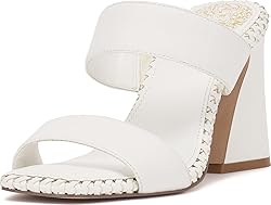 Vince Camuto Women's Kaden Heeled Sandal, Bianco, 7
