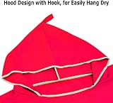 Hiturbo Changing Robe Towel Poncho Hood Pink One Size Compact Lightweight view 2