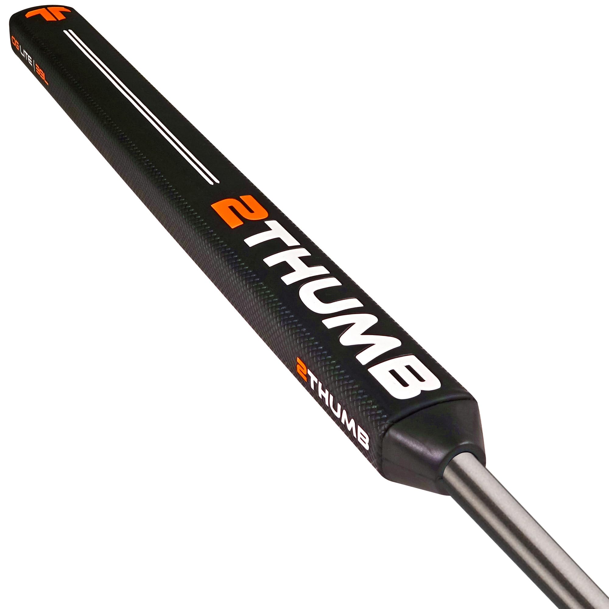 2 Thumb OG Lite 39 Golf Grips with Smooth and Flat Surface Texture Control | Lightweight, Comfortable Grip for Golf Club | 39mm Wide x 28mm Deep - Black