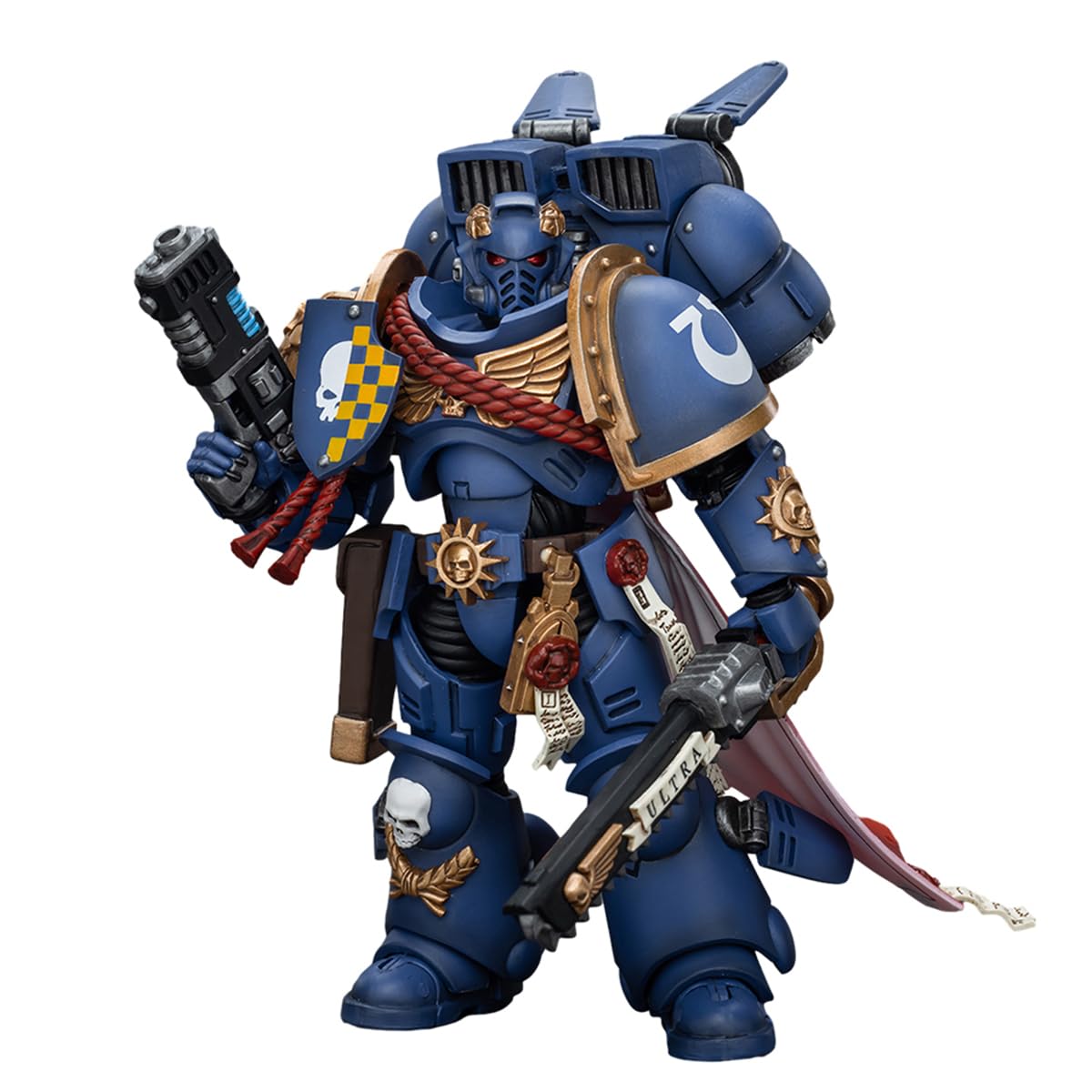 HiPlay JoyToy Warhammer 40K Collectible Figure: Ultramarines Captain with Jump Pack 1:18 Scale Action Figures JT1125