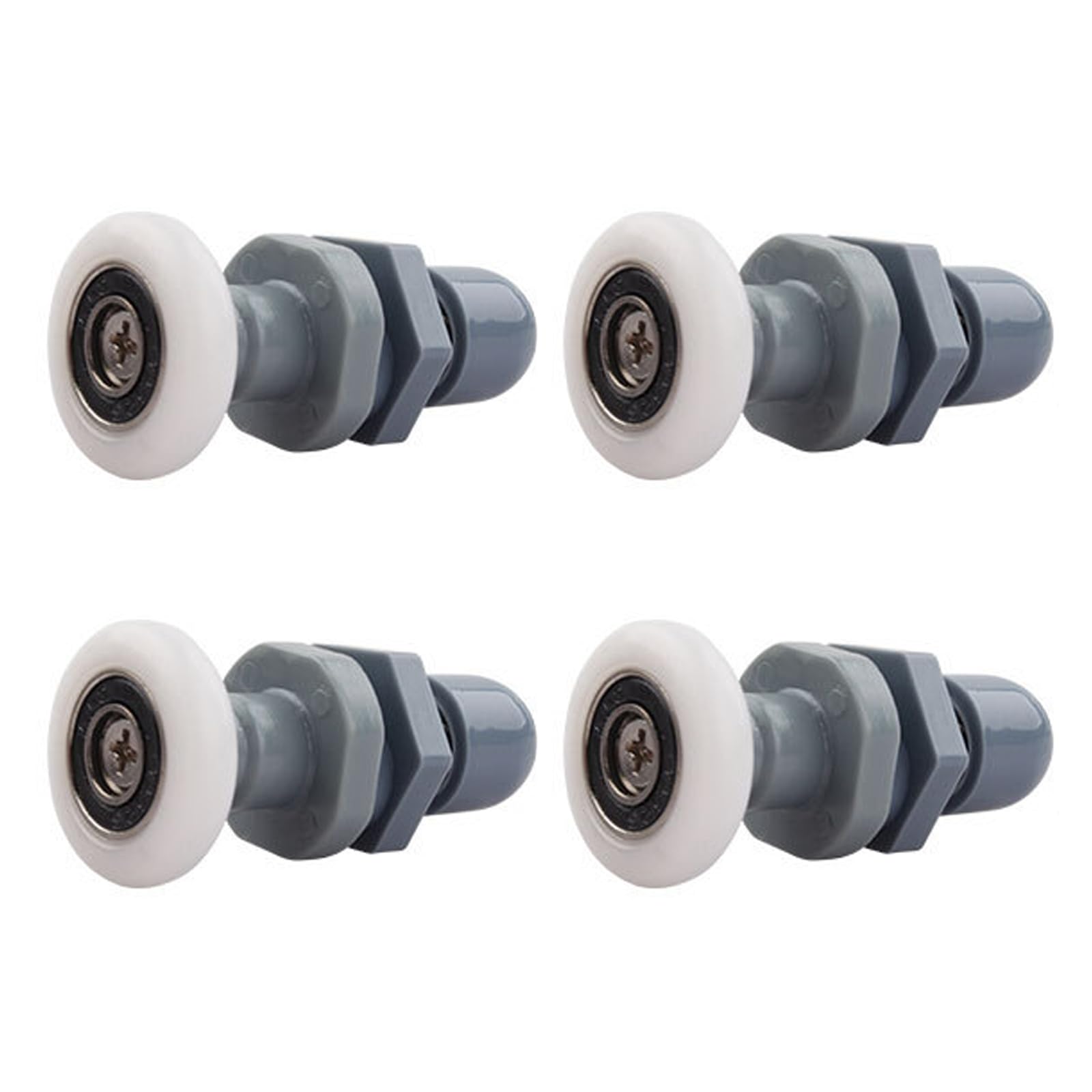 Qikuver 4PCS Shower Door Rollers, Roller Diameter 19mm for The Bathroom Glass Sliding Door Pulleys/Runners/Wheels,Strong Load-Bearing Capacity, Ultra-Quiet Shower Glass Door Rollers Replacement (19MM)
